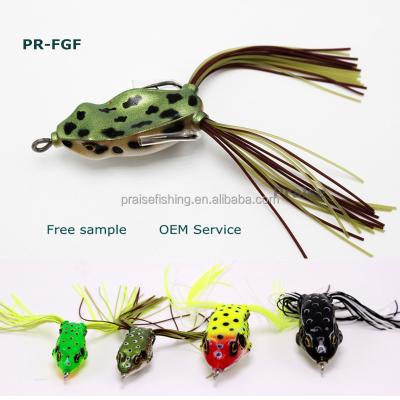 China Multicolor Soft Plastic Lure / PVC PR-FGF 40mm-65mm Frog Fishing Lure for sale