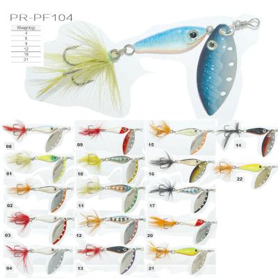 China Colorful Metal Carp Bait PR-PF104 Spinner Fishing Lure for sale