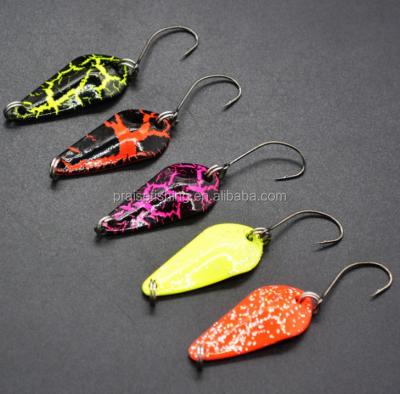 China Anti-Corrosion Mixed Colors 3cm Fishing 3g Bath Bait Trout Fishing Spoon Metal Lure Artificial Fishing Lure for sale