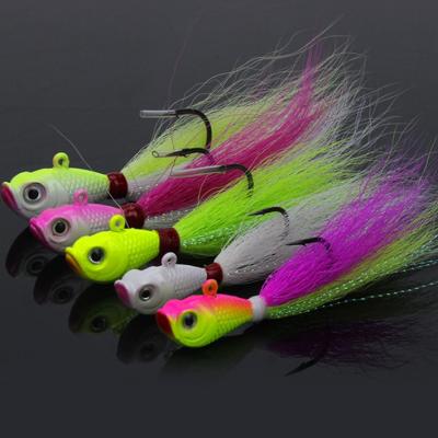 China Good Price Corrosion Resistant 3D Lure Fishing Eyes Fishing Bucktail Rigs Lures With Skirts for sale