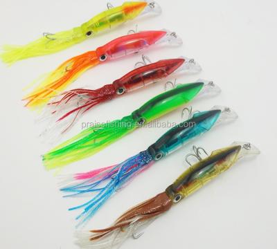 China Squid Wholesales Octopus 14cm/40g Plastic Lure Wobbler Squid Edge Soft Fishing Lure for sale