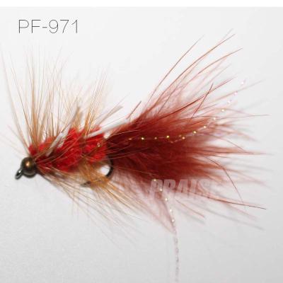 China Natural Material Custom Wholesale Hook and Feather Baits Fishing Lure Hair Fishing Tackle Fly Fishing Lures for sale