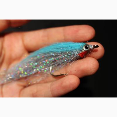 China Fly Fishing Fly Fishing Flies Lure 10 Colors 1/0 Hook 4cm High Carbon Holo Salmon Trout Sea Bass Minnow Silver for sale