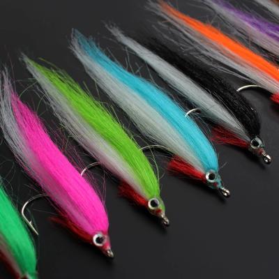 China Fly Fishing UV Colors High Carbon Hook Fish Salmon Trout Fishing Sea Bass Minnow Fly Fishing Flies Lure for sale