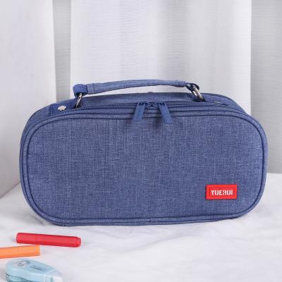 China Large Capacity Single Zipper School Pencil Case For Pens Multifunctional Portable for sale