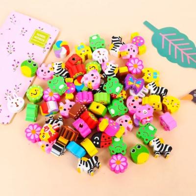 China Promotional Fashion Mini Animal Eraser 3D Cat Shaped Eraser Kawaii Eraser for sale