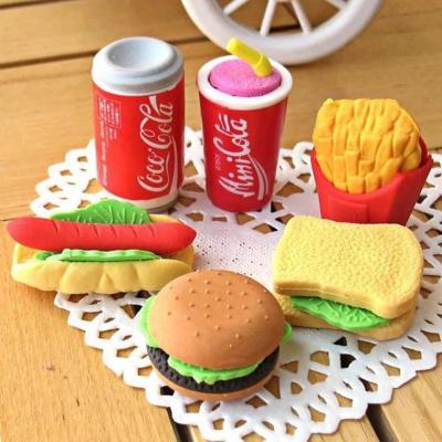 China Factory Direct Selling Food Promotional Cartoon Gum Shaped KFC Burger 3D Gum for sale