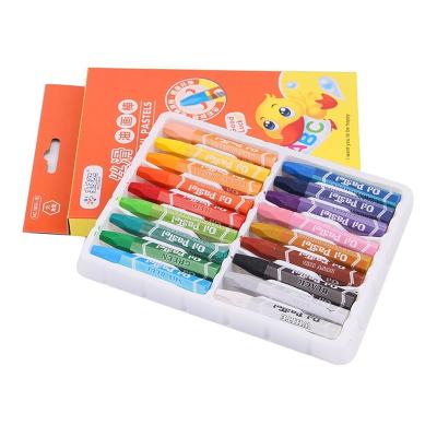 China Colored Flexible Wax Oil Pastel Pencil Crayon Painting And Drawing Child Popular Use 24 Volume for sale