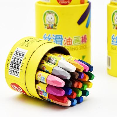 China Non-toxic Safe Washable Smooth Baby Painting And Drawing Pencil In Tube 12/18/24/36 for sale