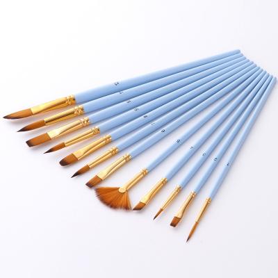 China 12pcs Professional Painting and Drawing Paint Brush Set for Painting for sale