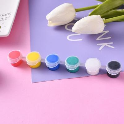 China 2ml*6 acrylic paint plastic paint and drawing strip, acrylic paint plastic jars, strip plastic paint jar for kids for sale