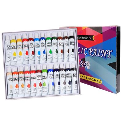 China 12/24Colors Oil Painting And Drawing Acrylic Paints Set 12ml/set For Painting In Tube for sale