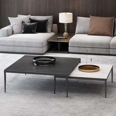 China 2 Pieces Stone Coffee Table Combination Base Haida Metal Time Living Room Packing Black White Antique Cast Iron Color Feature Powder GUA for sale