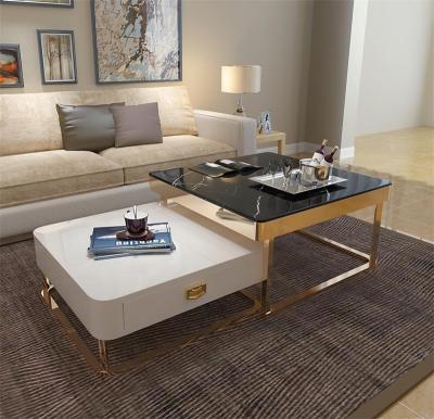 China New Design Modern Italian Home Glass Top Center Tea Table Gold Metal Base Coffee Center Table for sale