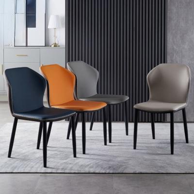 China Modern Metal Legs Fabric Seat Hotel Restaurant Furniture Leisure Home Dining Backrest Upholstered Metal Dining Chairs for sale