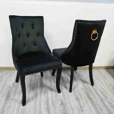 China New Design Modern Luxury Dining Room Furniture Restaurant Velvet Seat Fabric Dining Charis for sale