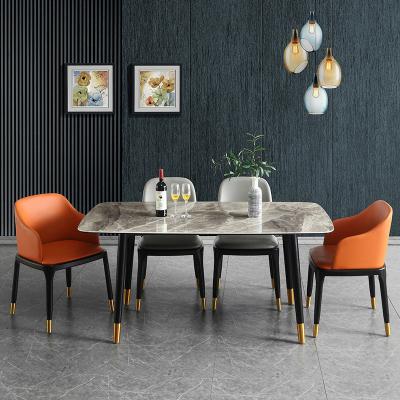 China Factory Wholesale Luxury Italian Marble Dining Table Modern Wooden Dining Room Furniture Modern 6 Chairs Dining Tables for sale