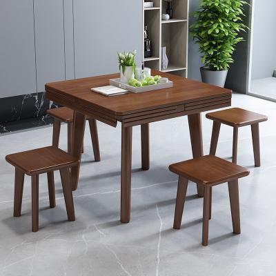 China Modern Classic Chinese Style Square Table Modern Dining Room Furniture Solid Wood Folding Dining Table for sale