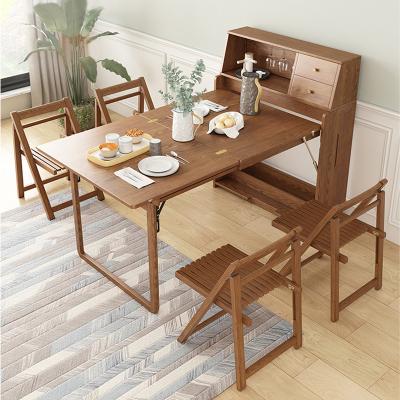 China Foldable Home Furniture Dining Room Table Sets Modern Wooden Table Smart Dining Table for sale