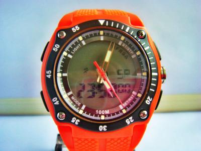 China Gents Sports Analog Digital Watches / Eletronic Plastic Quartz Wristwatch for sale