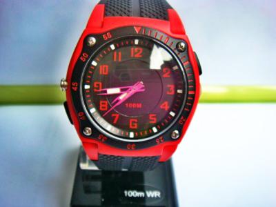 China Rojo para hombre del negro del reloj análogo de los deportes impermeables del cuarzo LED para el regalo en venta