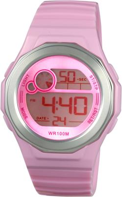 Chine Montres de Digital rondes de femmes avec la lumière d'EL et le résistant à l'eau de 100m à vendre