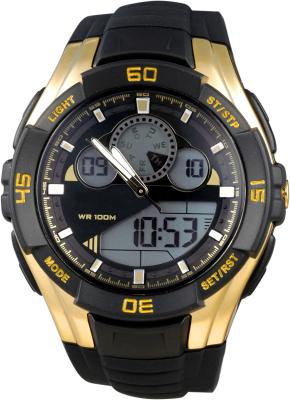 China Battery Powered Analog Digital Watches For Men With Plastic Top Ring for sale