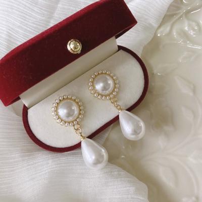 China Women Wedding Bridal Water Pearl Accessories Drop Earring Elegant Baroque Drop Friendly Material Wholesale Fashion Jewelry for sale