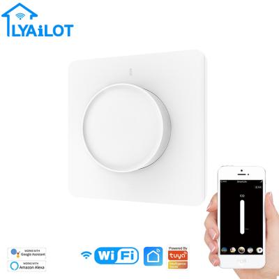 China 2021 ABS tuya APP control adjust dimmer light control WiFi wall smart button switch for sale