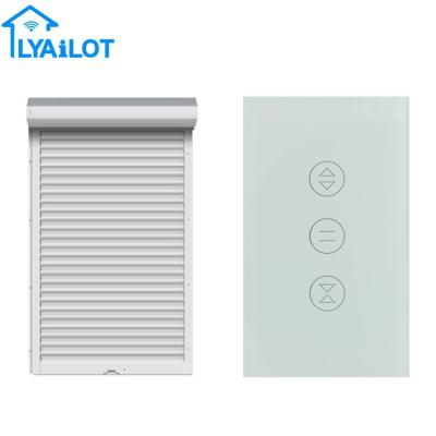 China Remote Control Rolling Door Crystal Glass 1000W Tuya APP WIFI Smart Shutter Touch Switch with Alexa and Google Home Voice for sale