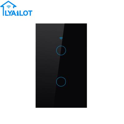 China 1/2/3 Single Strip Fire Line Smart Home Hotel Electric Light Touch Sensitive Glass Wall Switch Wifi Switch No Line Wifi Netural Switch for sale