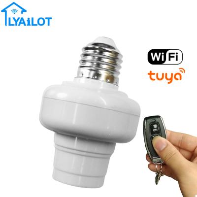 China New Easy Installation Alexa Control Timing E27 Smart Wifi Home Led Bulb Lamp Holder With Remote Controller for sale