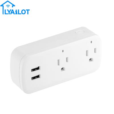 China TUYA WIFI Plug Easy Smart Wireless EU/USA Socket 10A Wall Socket Installation Remote Control Work with Alexa Google Home Smart Life for sale