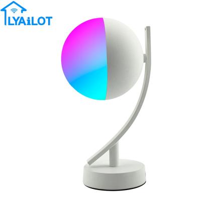 China Smart RGB Led Bulb Best Selling Tuya Simple Wifi Table Lamp Bedroom Amazon Voice Control LED Moon Smart Table Lamp for sale