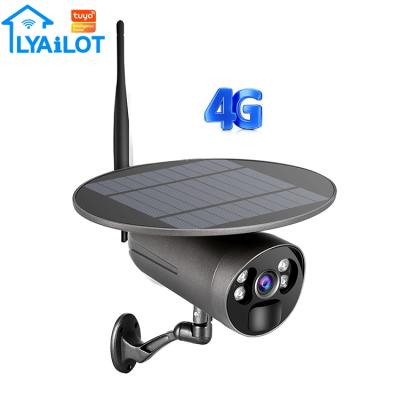 China NIGHT VISION Lyailot Tuya Smart Home 1080P Solar Outdoor Camera Solar 4G Network Camera for sale