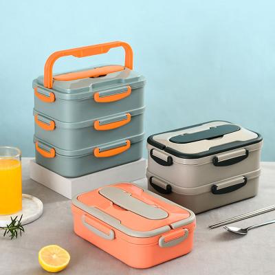 China Freshness Preservation New Design Stainless Steel 304 Lunch Box PP Student Portable Bento Dinner Box School for sale