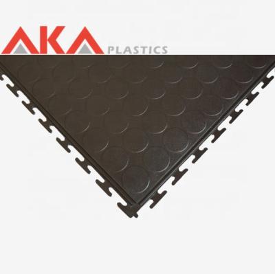 China For Commercial Durable Plastic Coin Flooring Hiddenlock Interlocking Tiles for sale