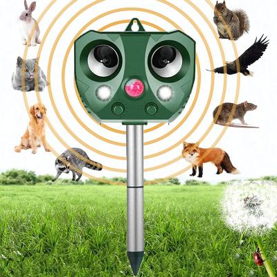 China SJZ New Design Mouse Rats Rodent Viable Outdoor Solar Ultrasonic Animal Insect Repeller Electronic Groundhog Bird Control Repeller for sale