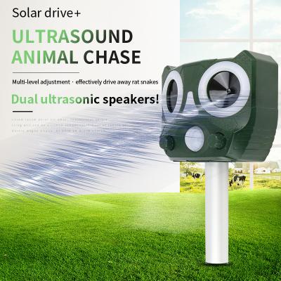 China Battery Viable And Solar Powered Ultrasonic Wild Bird Bat Pigeon Monkey Fox Animal Pest Reflector for sale