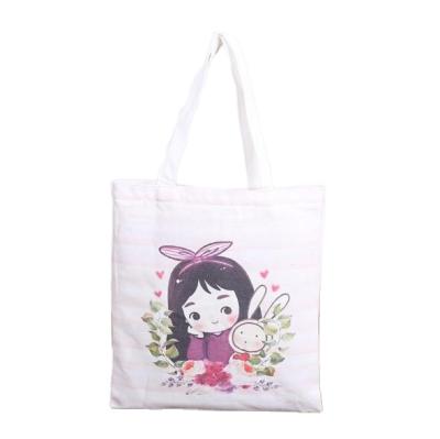 China Eco-friendly reusable custom logo printing popular reusable shopping bag tote bag cotton canvas cotton bag for sale