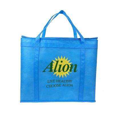 China Professional Outdoor Food Delivery Bag Thermal Insulated Reusable Nonwoven Cooler Bag for sale