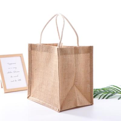 China Hot Selling Low Price Guaranteed Quality Handled Jute Sack Recyclable Buying Natural Color for sale