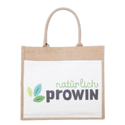 China New Design Strong Jute Tote Bag Durable Capacity High Quality Jute Shopping Bag for sale