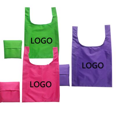 China Customized Recyclable Cheap Promotional High Quality Hand Made Polyester Shopping Bags With Logos for sale