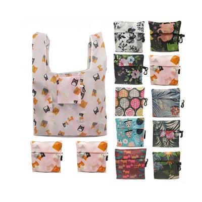 China Eco Friendly Recyclable Fashion Tote Polyester Bag, Double Layer Folding Collapsible Tote Bag, Polyester Promotional Shopping Bag for sale