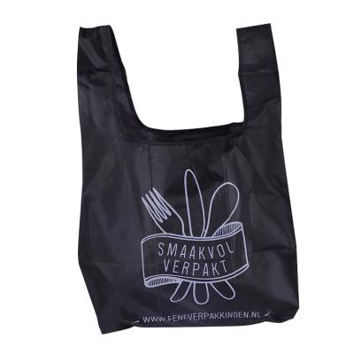 China 210D Polyester Promotional Reusable Foldable Custom Logo Polyester Daily Portable Bag for sale