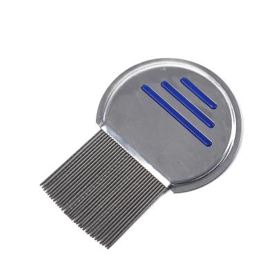 China Stainless Steel Pet Comb Stocked Dog Flea Remove Comb Pet Row Comb Cleaning Dog Lice Removal Remove Miscellaneous for sale