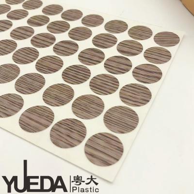 China Waterproof 100 Pack PVC Wood Grain Stickers For Screw Holes Easy Apply FM241 for sale