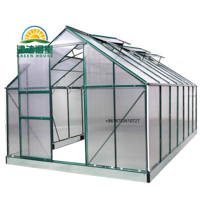 China Agriculture Polycarbonate Garden Greenhouse PC Sheet Garden Hydroponic Planting Greenhouses House Aluminum Greenhouse Wide for sale