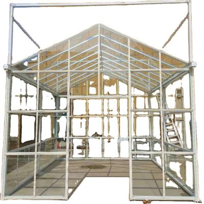 China Easy Assembly 4X4M Small Glass Greenhouse for sale